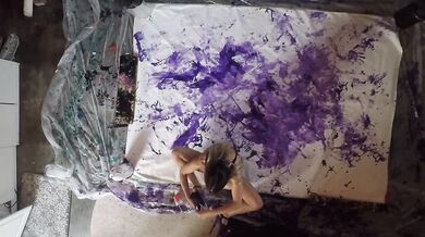 REAL STRIPPER paints an incredible masterpiece with PAINT FILLED HIGH HEELS