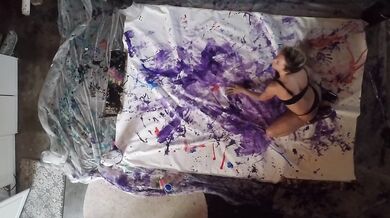 REAL STRIPPER paints an incredible masterpiece with PAINT FILLED HIGH HEELS