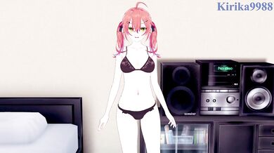 Shishido Akari and I have intense sex in the bedroom. - Nijisanji VTuber Hentai
