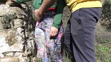 Cheating Italian Wife Lets Stranger Fuck Her Ass Outdoors
