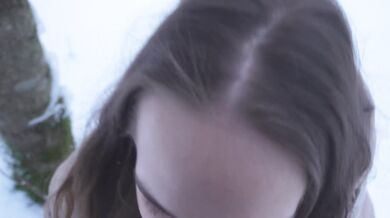 During a Lovely Walk in the Winter Forest, My Pussy Was Filled to the Limit 4K HD Tim Team