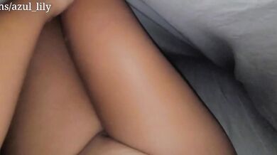Sexy Latina Teasing in Bed with Cute Blue Polka Dot Socks – POV