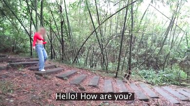 FOREST ADVENTURE pt1: Dick Flash out of control "I won't let go until you cum!"
