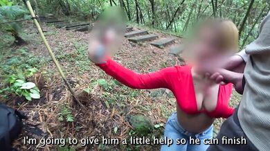 FOREST ADVENTURE pt1: Dick Flash out of control "I won't let go until you cum!"