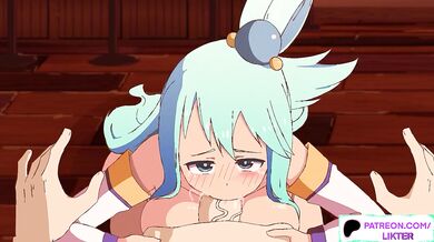 KONOSUBA FUCK IN THE TAWERN AQUA GETTING CREAMPIE HENTAI STORY