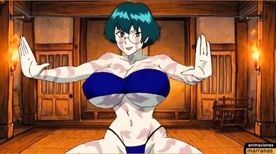 Maki Zenin suculencia hecha mujer baila, antoja y tiene sexo y luego recibe una descarga de semen en su ropa
