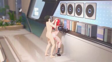 Laevatein Footjob and standing wall Fuck - Arknights Endfield