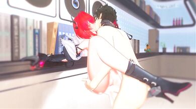 Laevatein Footjob and standing wall Fuck - Arknights Endfield