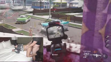 Gamer MILF Anycia Plays COD While Hubby Pounds Her Fat Ass Doggy!
