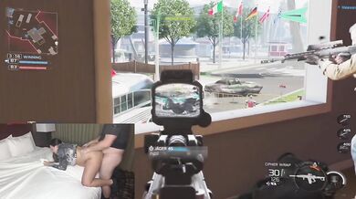 Gamer MILF Anycia Plays COD While Hubby Pounds Her Fat Ass Doggy!