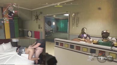 Gamer MILF Anycia Plays COD While Hubby Pounds Her Fat Ass Doggy!