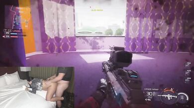 Gamer MILF Anycia Plays COD While Hubby Pounds Her Fat Ass Doggy!
