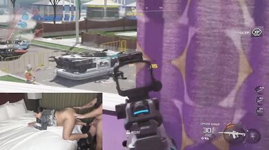 Gamer MILF Anycia Plays COD While Hubby Pounds Her Fat Ass Doggy!
