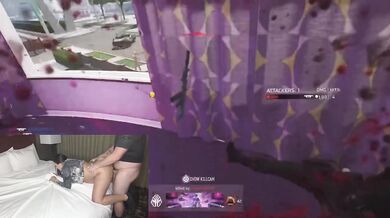 Gamer MILF Anycia Plays COD While Hubby Pounds Her Fat Ass Doggy!