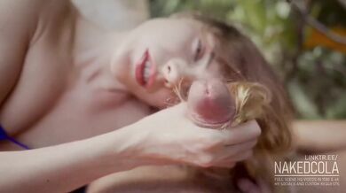 Hair fetish hand job from redhead naughty girl