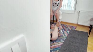 MILF teaches Step Sister Yoga - But ends up having a Threesome with her Step Brother.