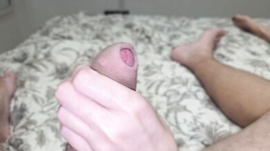 Busty wife empty my balls before bed, huge cumshot on tits
