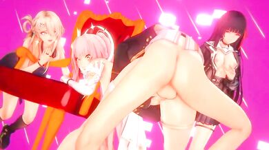 Aemeath, Chisa, Lynae get fucked by rover at the same time - Wuthering waves