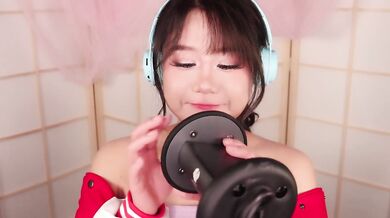 ASMR Hot Girl Oil Ear Massage and Mic Pumping Tingles | Power Chainsaw Man Cosplay