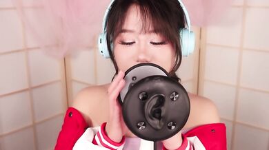 ASMR Hot Girl Oil Ear Massage and Mic Pumping Tingles | Power Chainsaw Man Cosplay