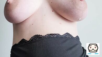 Oh my God, my full milk tits are dripping