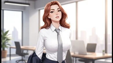 AI slut boss lets you fuck her in the office