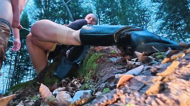 Piss & Vibro Anal in the Forest: Public Outdoor Peeing with Vibrator Up My Ass