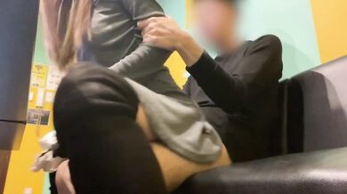 [Happening at Karaoke Sex] In the karaoke room, Some guy was right in front of the room, holding his phone to him ear. Is he listening? Or peeking?