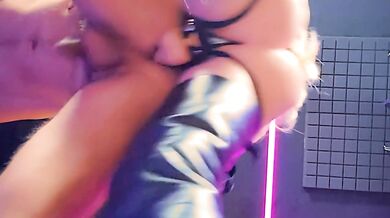 Stunning Mistress Pillory Pegging: Hard Strapon Anal Destruction of Slave