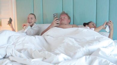 Small Step Daughter Shared Bed with Step Dad and Step Mom - Ends up with Double anal and Squirting