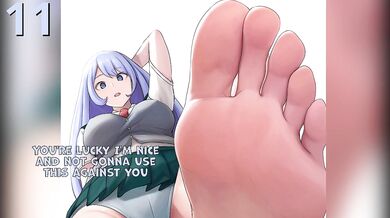 You saved Nejire Hado and she thanked you (foot fetish)