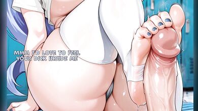 You saved Nejire Hado and she thanked you (foot fetish)