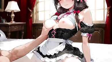 [GEN AI] shy babe YUNYUN getting creampied in a maid uniform for like 8 minutes straight