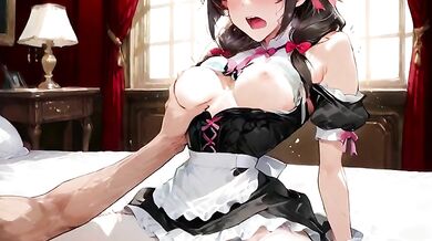 [GEN AI] shy babe YUNYUN getting creampied in a maid uniform for like 8 minutes straight