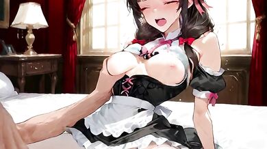 [GEN AI] shy babe YUNYUN getting creampied in a maid uniform for like 8 minutes straight
