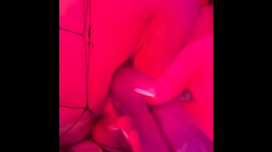 me gooning in fishnets
