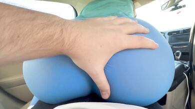 Naughty Nurse making Lucky Guy Cum with Her Perfect Ass Humping in the Car