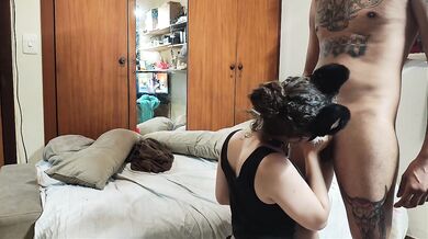 He took off his clothes and I sucked him. I was left with a perky butt.