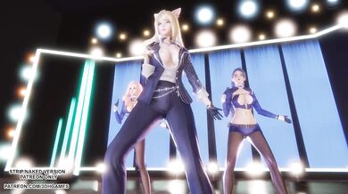 [MMD] TWICE - Talk that Talk Ahri Seraphine Kaisa Sexy Kpop Dance League of Legends Hentai Uncensored 4K 60FPS