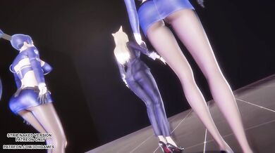 [MMD] TWICE - Talk that Talk Ahri Seraphine Kaisa Sexy Kpop Dance League of Legends Hentai Uncensored 4K 60FPS