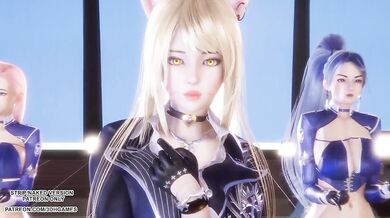 [MMD] TWICE - Talk that Talk Ahri Seraphine Kaisa Sexy Kpop Dance League of Legends Hentai Uncensored 4K 60FPS
