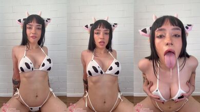 Horny Cow Slut Begs For Your Milk - Long Tongue JOI