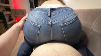 Hot Brunette PAWG Riding Stepbrother