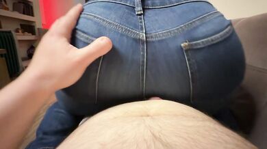 Hot Brunette PAWG Riding Stepbrother