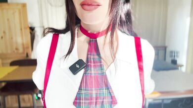 Perfect German Nympho in schoolgirl outfit (ASMR - JOI)