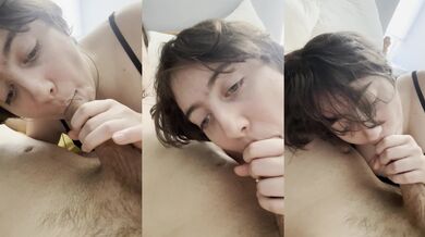 She sucks my cock till cum fills her mouth!!