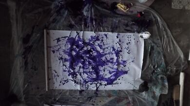 Hot Stripper FULLY NUDE painting with HIGH HEELS- an amazing work of art!