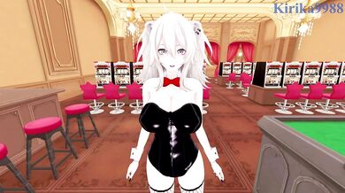 Shishiro Botan (Bunny Girl) and I have intense sex in the casino. - Hololive VTuber POV Hentai