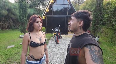 Hermosa culona me invito a una cabaña y follamos por todas partes hasta vernirme en su culo