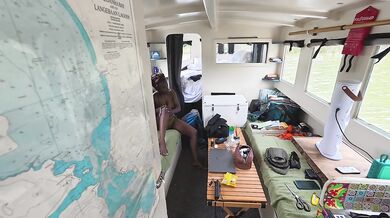 Caught Showering on the Boat Deck